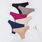 Трусики-стринги женские ультратонкие бесшовные, пикантное мягкое и удобное нижнее белье из вискозы, однотонные