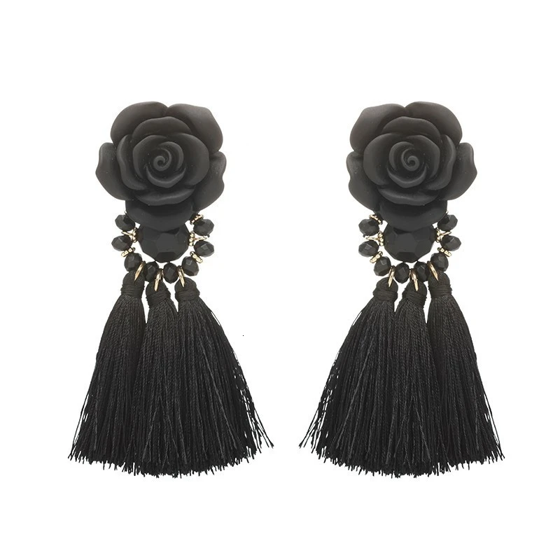 Женские Висячие серьги JOUVAL высококачественные с кисточками модные цветком