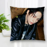 cushion kpop hwang hyunjin pattern cover throw pillow case cushion for sofahomecar decor zipper custom pillowcase 40x40cm