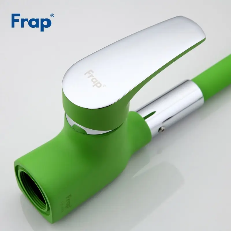 Смеситель для кухни одна ручка с гибким изливом зеленый F4453-05 FRAP латунь |