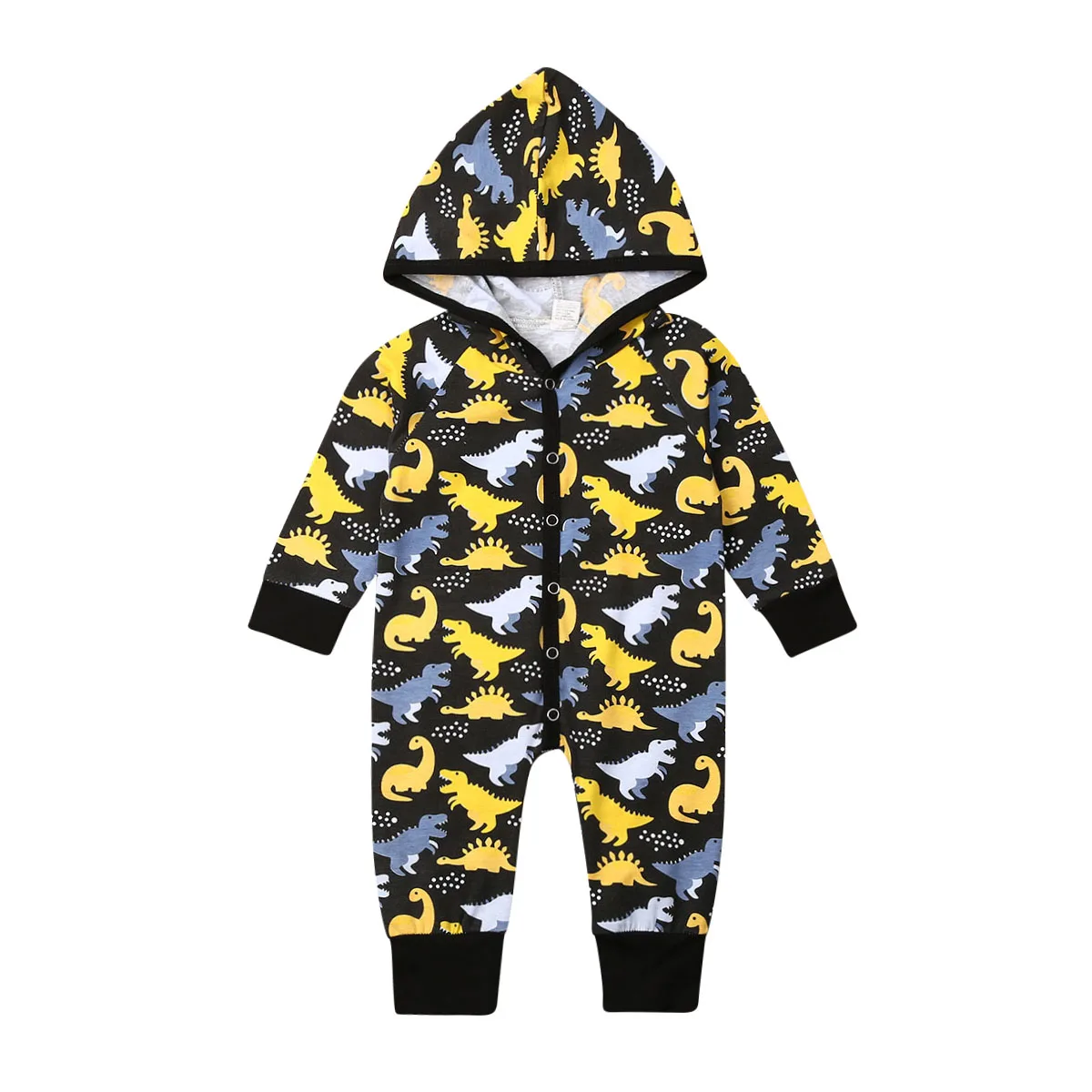 

US Newborn Infant Baby Boy Girls Clothes Dinosaur Hooded Romper Bodysuit Jumpsuit Outfit 0-24 months
