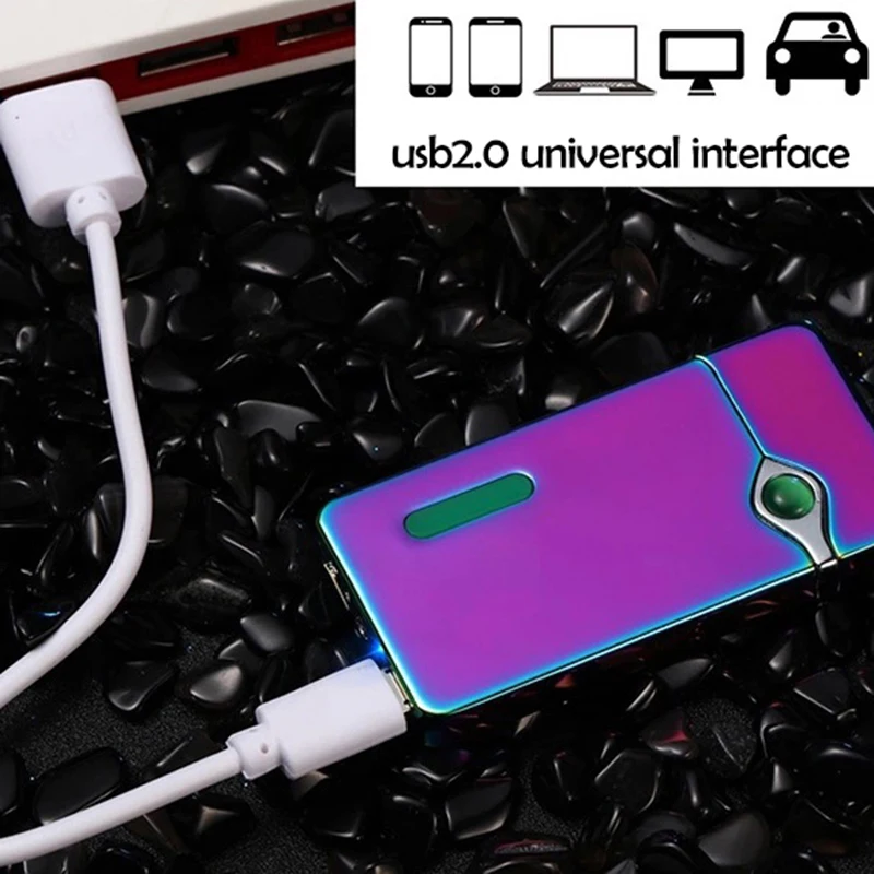 Новинка двойная дуговая зажигалка с непрерывным нагревом USB зарядка плазменная