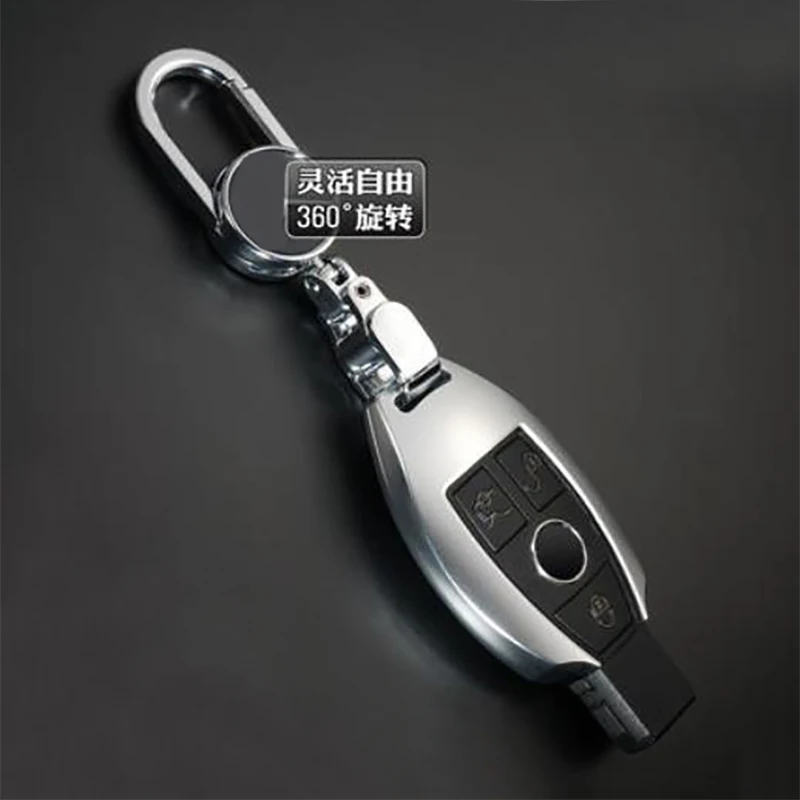 

RC Key Box Cover Trim Alloy Keychain Holder Car Interior Accessories for Mercedes Gle Cla Glc A E S 300 180 W177 X156