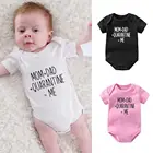 Комбинезон детский, хлопковый, с коротким рукавом, 0-24 месяцев