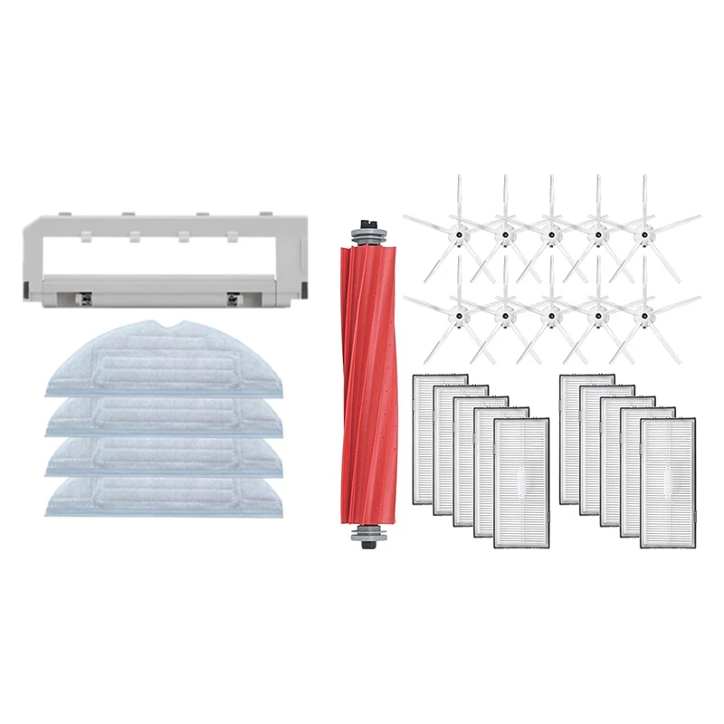 

2 Set Vacuum Cleaner Parts: 1 Set Main Brush Cover Spare Parts & 1 Set Main Brush/Cover Mop Cloth Side Brush