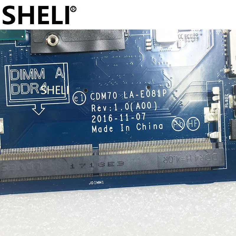 SHELI FOR DELL Laptop Motherboard Latitude 5480 W/ I5-7300U CPU 5Y099 CN-05Y099 CN-0HXXM1 CDM70 LA-E081P | Компьютеры и офис