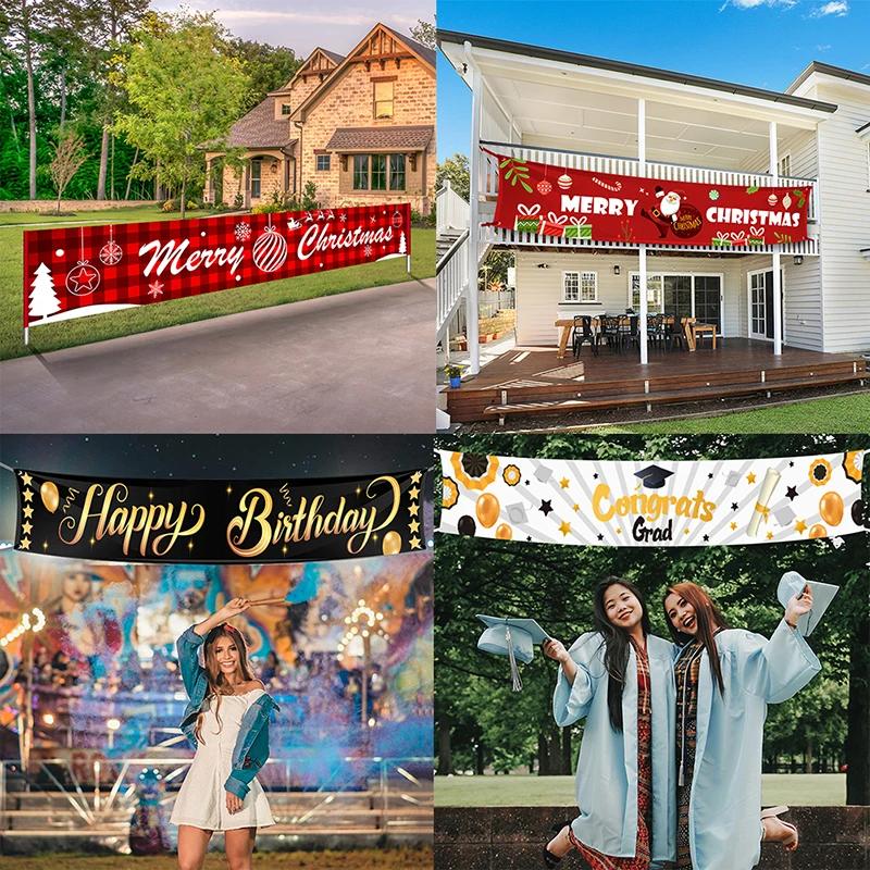 Рождественские вечерние украшения для дома Рождественский баннер с буквами