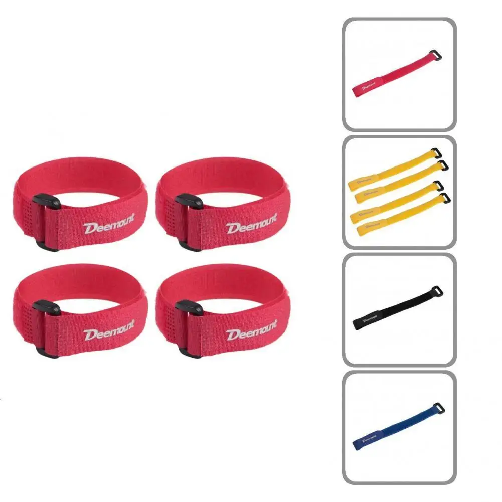 

4Pcs Bike Fastener Type Straps Useful Heavy-duty Flexibility for Outdoor Nylon Reverse Buckle Fastener Cable Ties