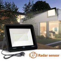 led floodlight with radar sensor waterproof outdoor lighting 20w30w50w100w natural light wall lamps in garden roof balcony