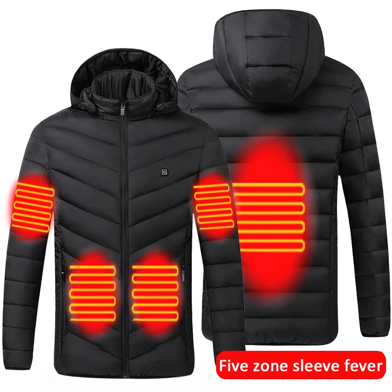 

Winter Heated Jackets Vest Down Mens Women Outdoor Coat USB Electric Mens Hunting Jacket Warm Coat Thermal Heating Vest