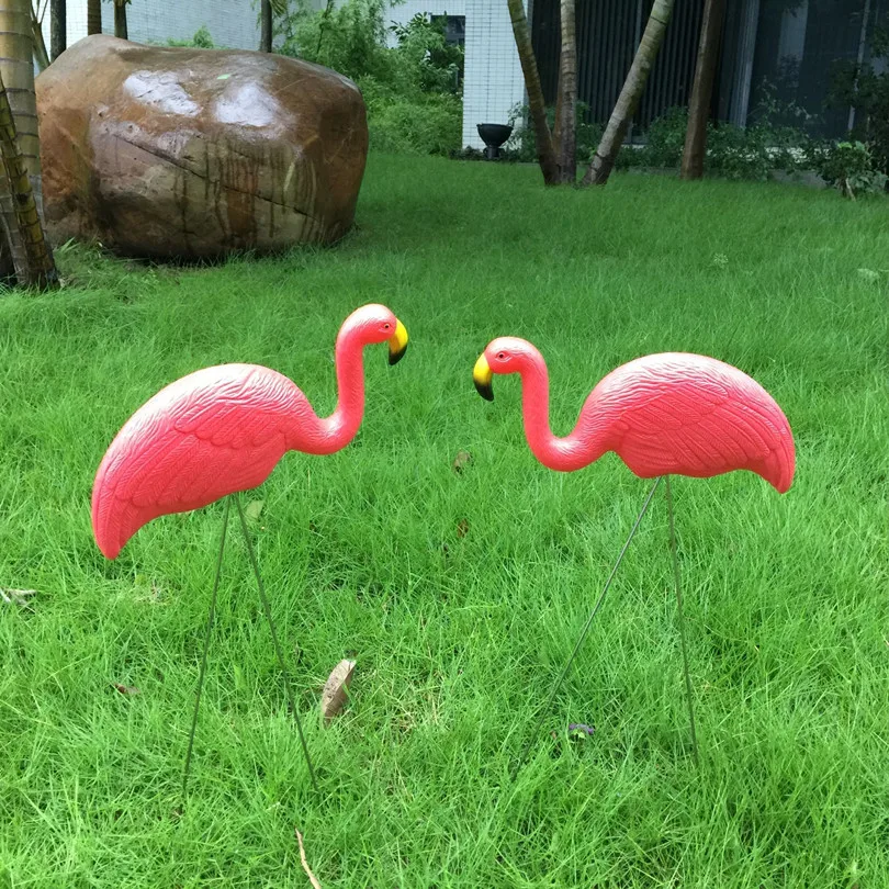 

Plastic Simulation Flamingo Decoration Outdoor Garden Ornaments Resin Flamingo Figurines Garden Festival Wedding Gardening Decor