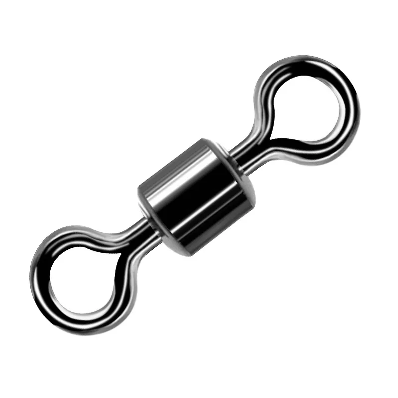 

20Pcs/lot Stainless Steel Fishing Connector 8-word ring connector Rolling Swivel Solid Ring Fishing Hook Tools