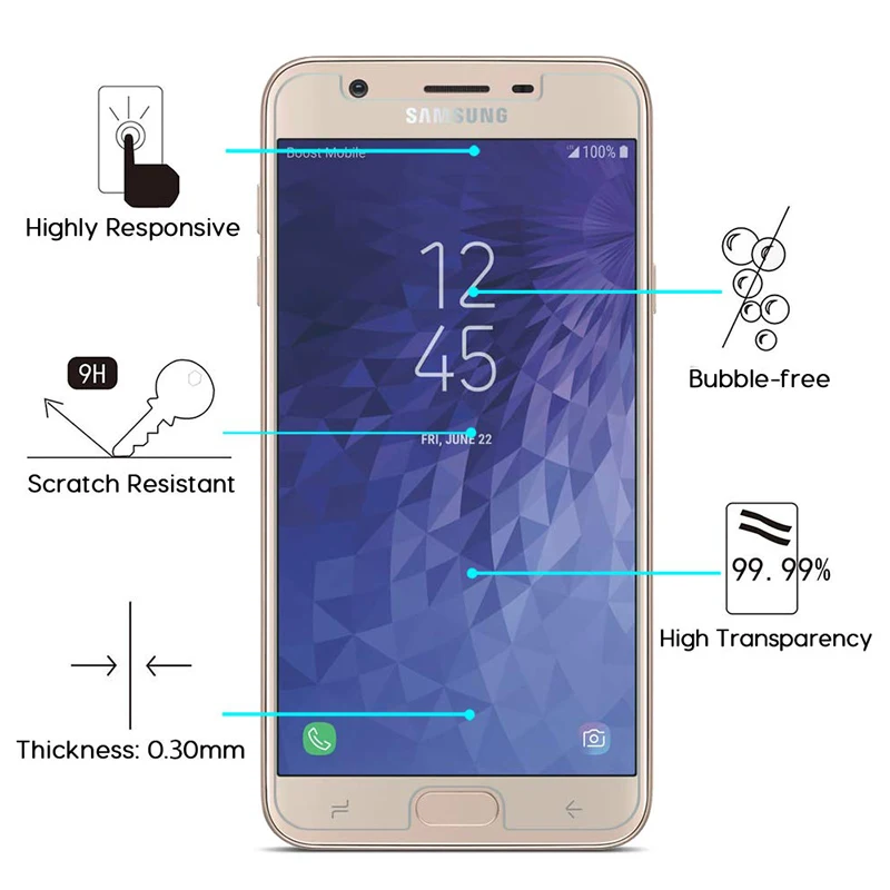 Защитное стекло для Samsung J8 J4 J6 2018 закаленное | Мобильные телефоны и аксессуары