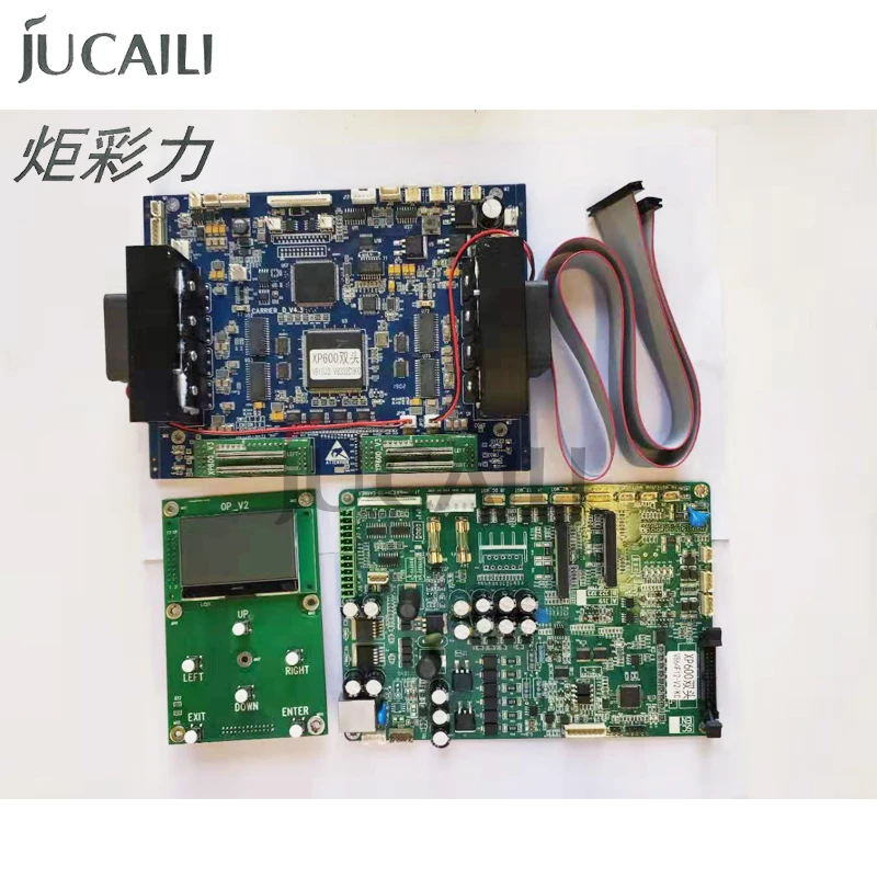 Jucaili широкоформатный принтер комплект платы для dx5 dx7 конвертировать в xp600 двойная головка платы каретки плата с 6 кнопками