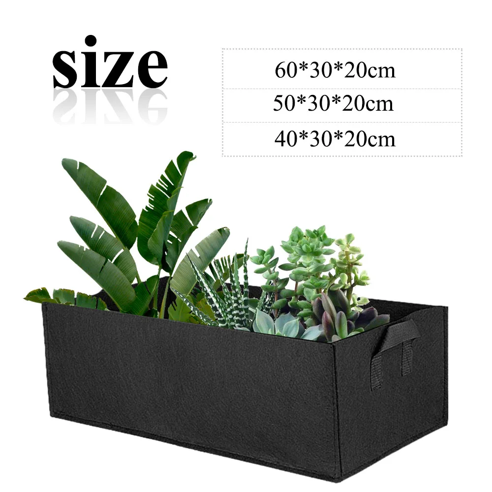 

5pcs Square Fabric Grow Bags Economic Pots with Handles Garden Planting Containers for Vegetable Tomato Potato Carrot Grow Bags
