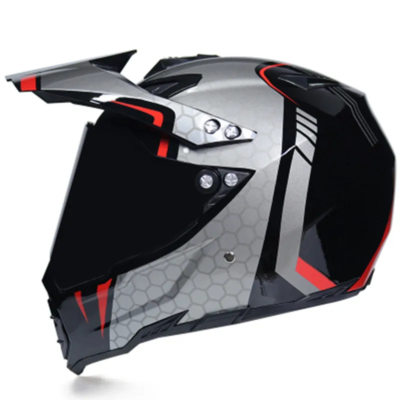 Мотоциклетный шлем ORZ128 гоночный для езды по бездорожью двойного назначения на