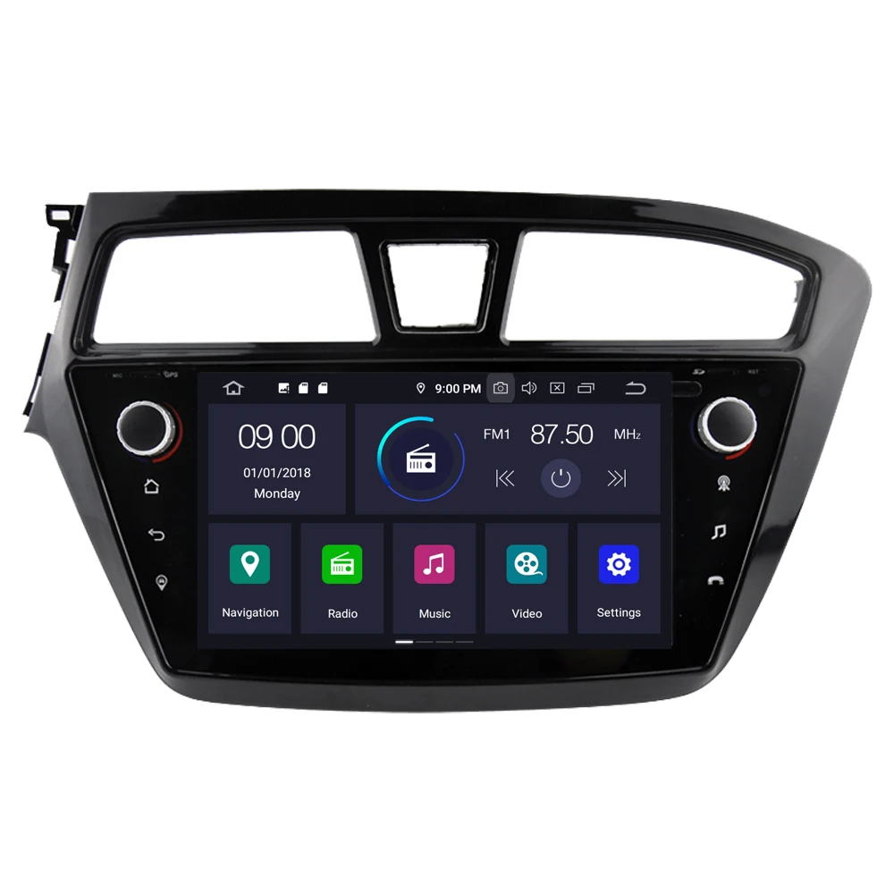 Автомобильный мультимедийный плеер RoverOne для Hyundai I20 2015 2016 2017 2018 Android 10 0