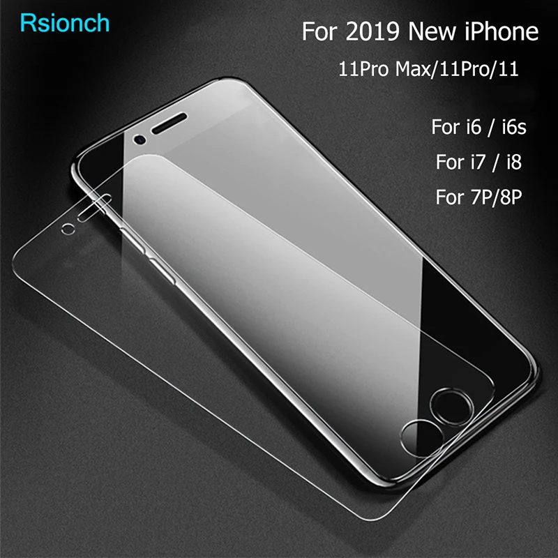 Закаленное стекло Rsionch для iPhone 11 Pro Max i11 XS Max XR 9H защита для экрана Защитное стекло для iPhone 11 Pro 8 7 6s Plus 5s