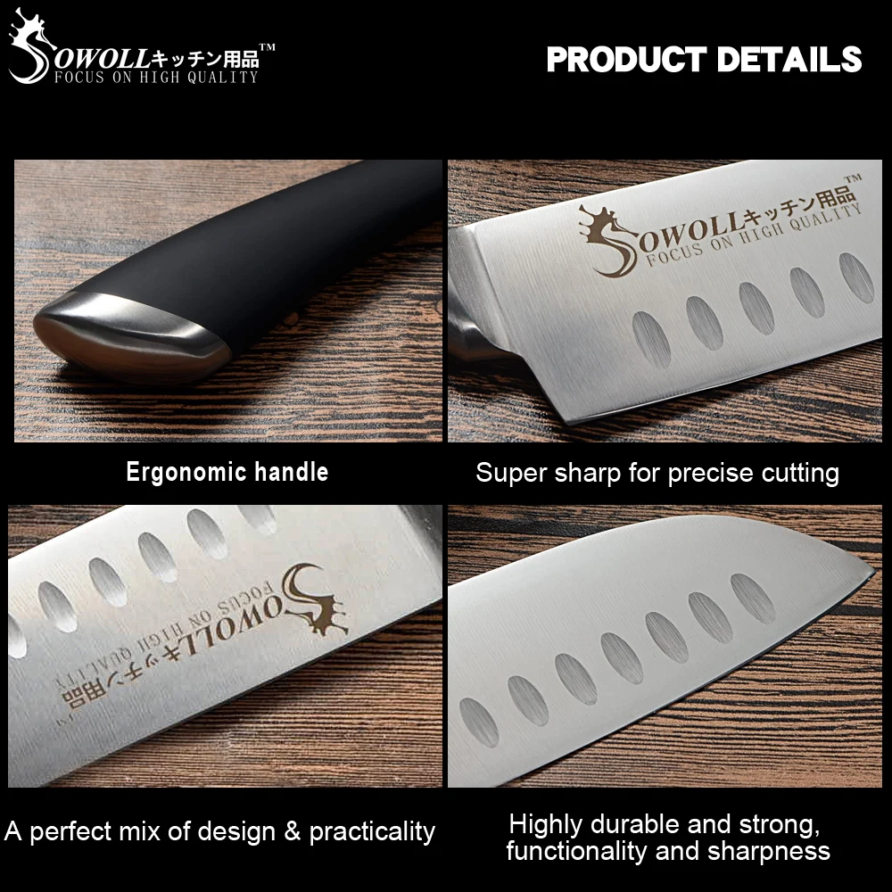 Santoku кухонный нож инструменты для приготовления пищи Высококачественный из
