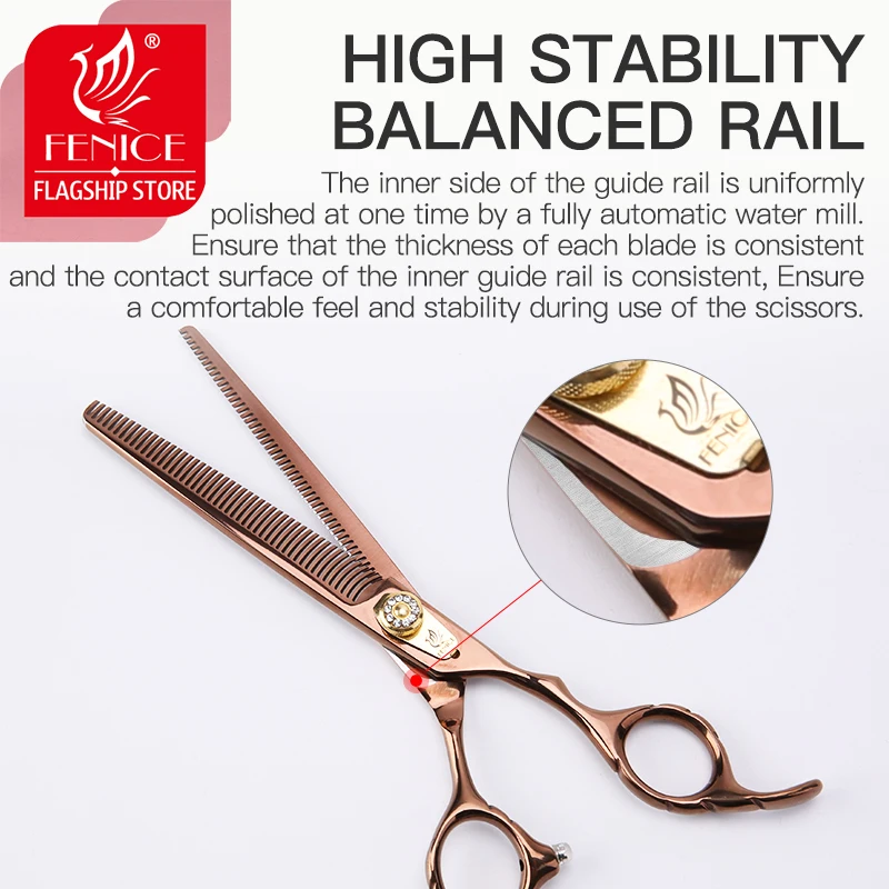 Профессиональные ножницы Fenice для груминга собак 7 0 дюйма двойные домашних