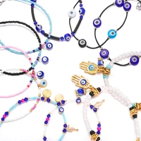 lucky turkish evil eye bracelets for women men handmade braided rope friendship kids couple jewelry blue charm adjustable gifts
