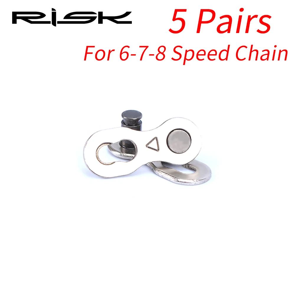 6-7-8 Speed 5 Pair Риска 6/7/8/9/10/11 Скорость велосипедной цепи быстрого диагностического разъёма замок комплект MTB дорожный велосипед Мощность цепи быстросъемная пряжка - Цвет: 6-7-8 Speed 5 Pair