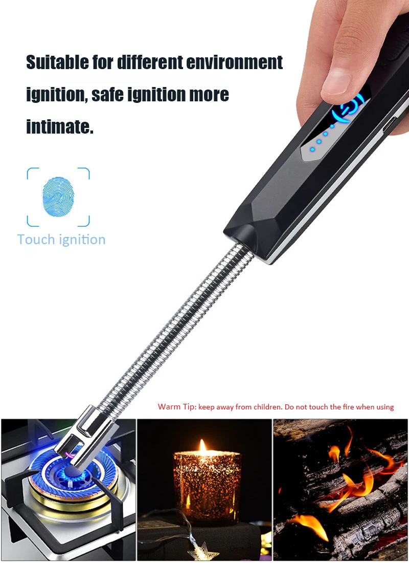 

Plasma Lighter Windproof USB Rechargeable Electric Candle Lighter BBQ Kitchen Lighter Touch Induction Kitchen Accessories