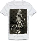 Забавная футболка Мэрилин Монро тату велосипед Вело футболка для молодежи среднего возраста Старая Футболка Мужская хлопковая футболка
