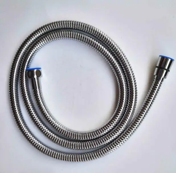 G 1/2'Black Shower Hose 150cm Stainless Steel Shower Tube Flexible Gold Bathroom Hose Plumbing Chrome ORB - Color: chrome