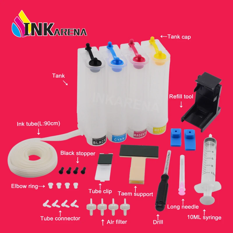 Система непрерывной подачи чернил для Canon Cis Ink Kit MG2250 MG3150 MG4150 MX375 MX395 MG2150 MG3250 MG3255 MG3550