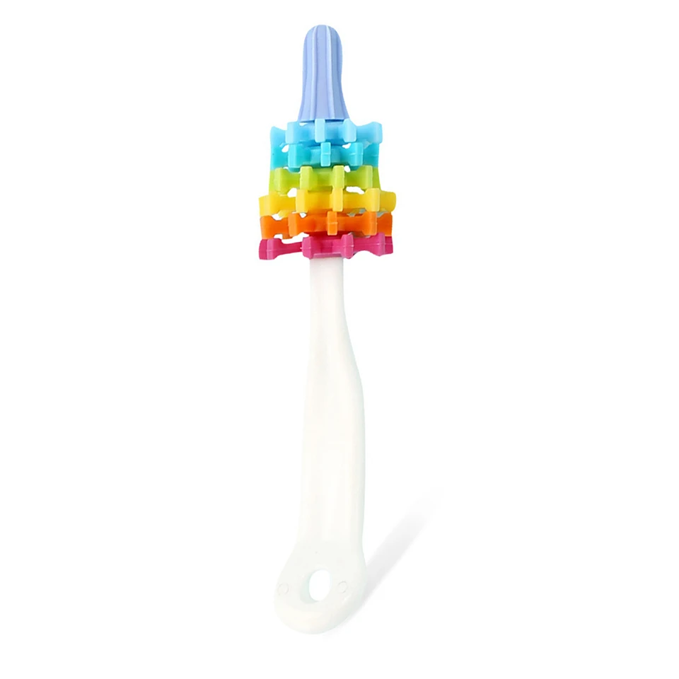 Teat brush MSJO очиститель для бутылочек, кухонный скруббер для кормления молока, детский чистящий инструмент, съемная кухонная силиконовая щетка для чистки детских бутылочек - Цвет: Teat brush