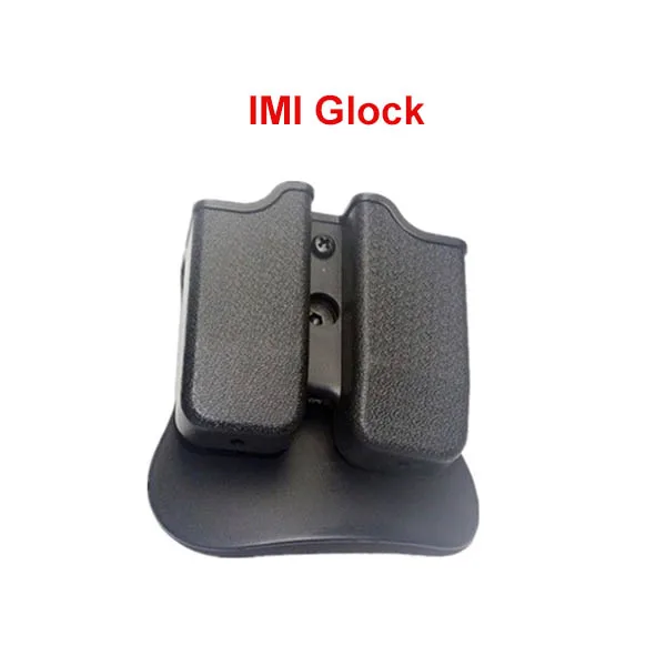 Black for Glock 9 мм IMI сумки для журналов Glock 17 M9 1911 охотничий кобура Быстрый Двойной Журнал Mag Тактические страйкбол сумки для пейнтбола - Цвет: Black for Glock