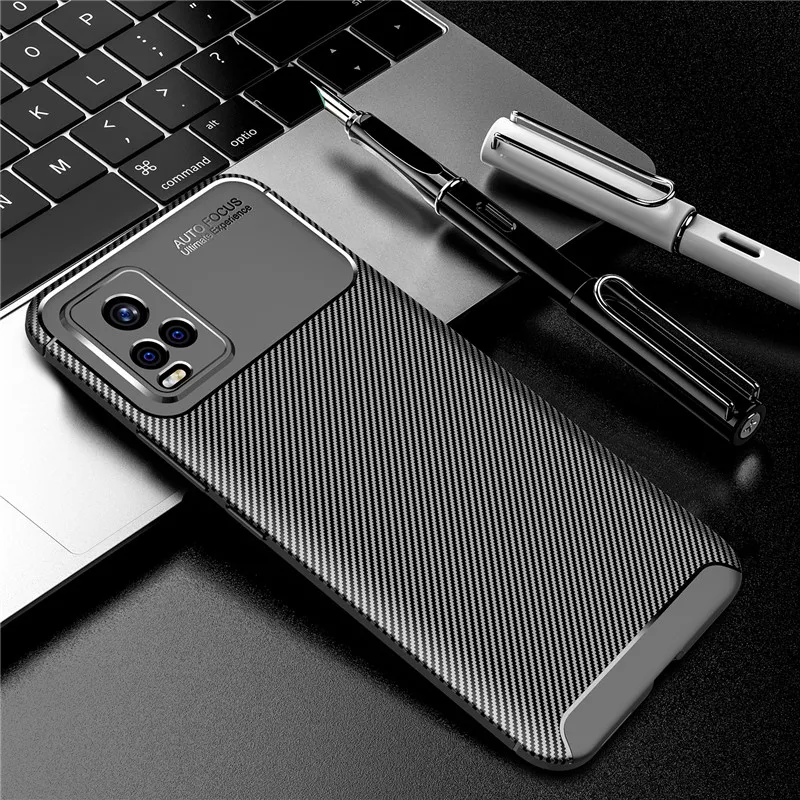 Чехол из углеродного волокна для ViVo S7 чехол S6 мягкий корпус защитный задний