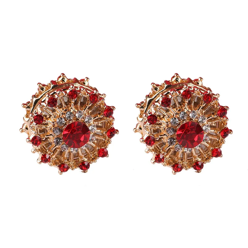 

2Pcs Safe Hijab Crystal Magnet Brooch Pins Luxury Accessory Rhinestone Strong Metal Plating Magnetic Brooches for Muslim Scarf