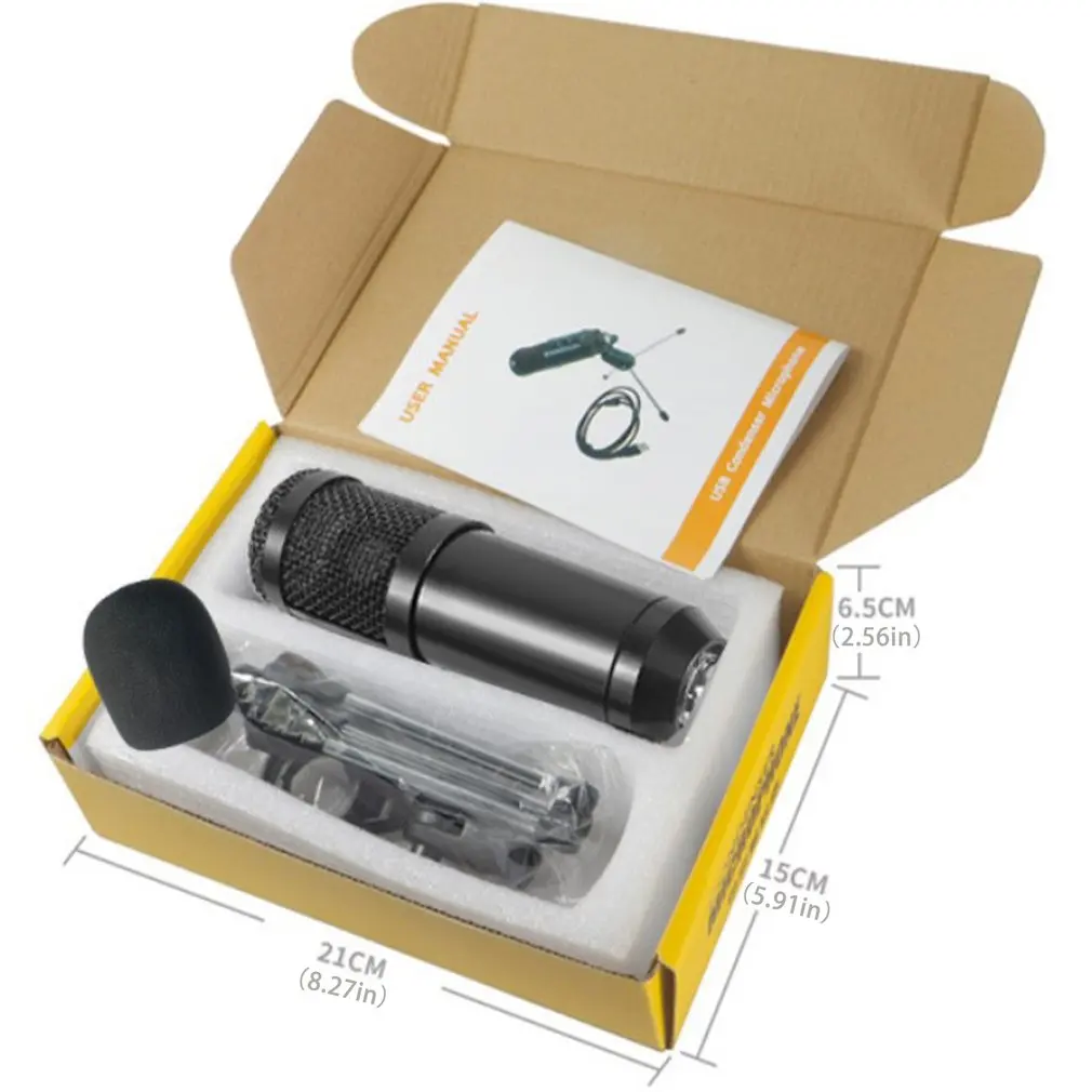 

USB Condenser Microphone 192KHZ/24BIT Studio Mic Streaming Microphone Kit Singing Microphone For Recording And Gaming