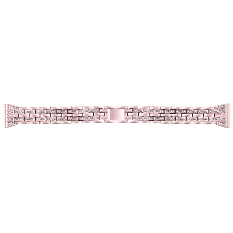 Rose pink Joyozy Мода и красивая нержавеющая сталь для huawei B5 ремешок тонкий бриллиант для huawei B5 ремешок 18 мм - Цвет ремешка: Rose pink