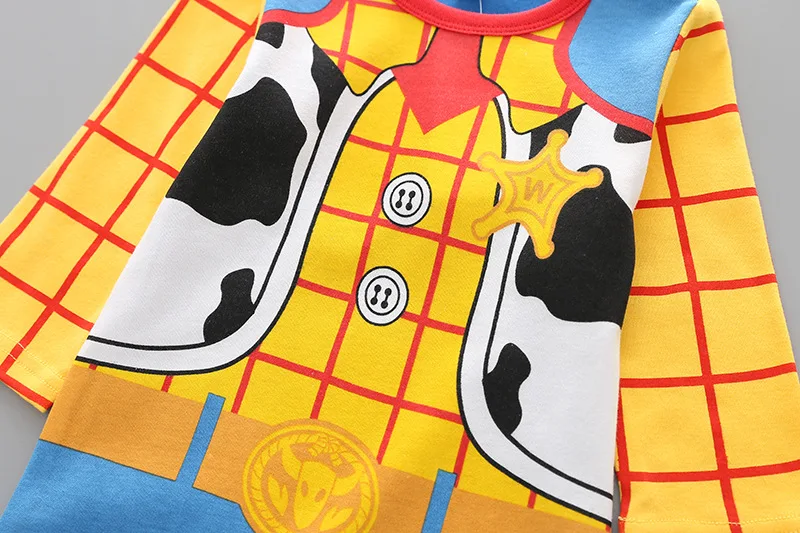 Комбинезон для новорожденных костюм ковбоя Вуди Базза Лайтера из хлопка косплея