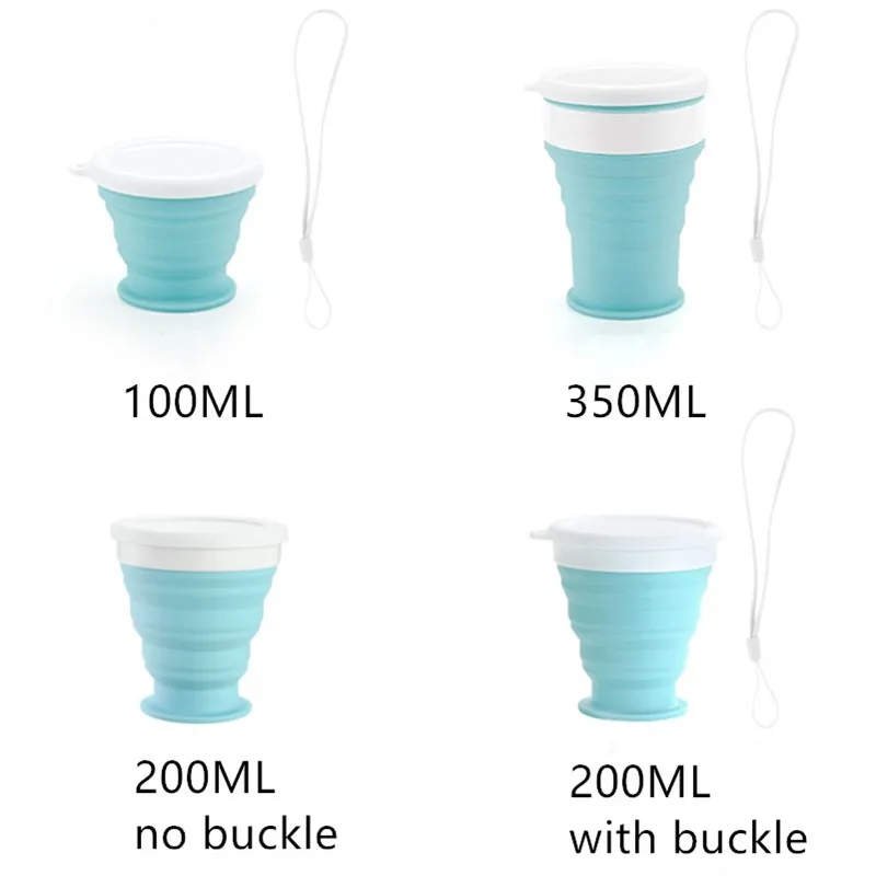 

Silicone Travel Cup Retractable Folding Coffee Cup Telescopic Collapsible Drinking Tea Cup Outdoor Sports Tour Camping Water Cup