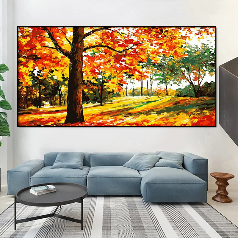 

GATYZTORY 60x120cm Autumn DIY Painting By Numbers Large Size Abstract Modern Wall Art Picture Calligraphy Painting For Home