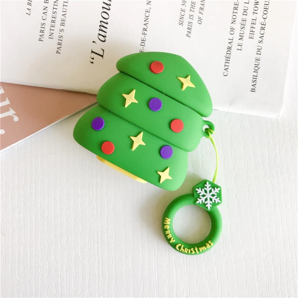 Christmas Soft Silicone Case For Apple AirPods 2/1 Earphone Protective Cover AirPod Air pods Charging Box | Электроника
