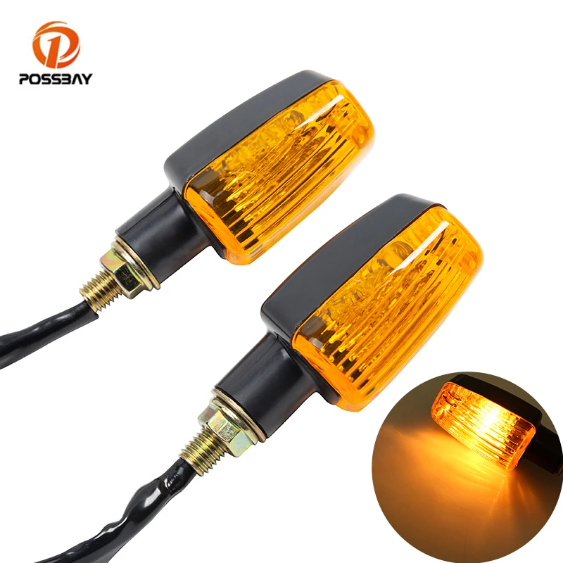 

POSSBAY Universal Motorcycle Turn Signals Light for Honda Yamaha Suzuki Harley Kawasaki Indicators Flasher Blinker Signal Lamp