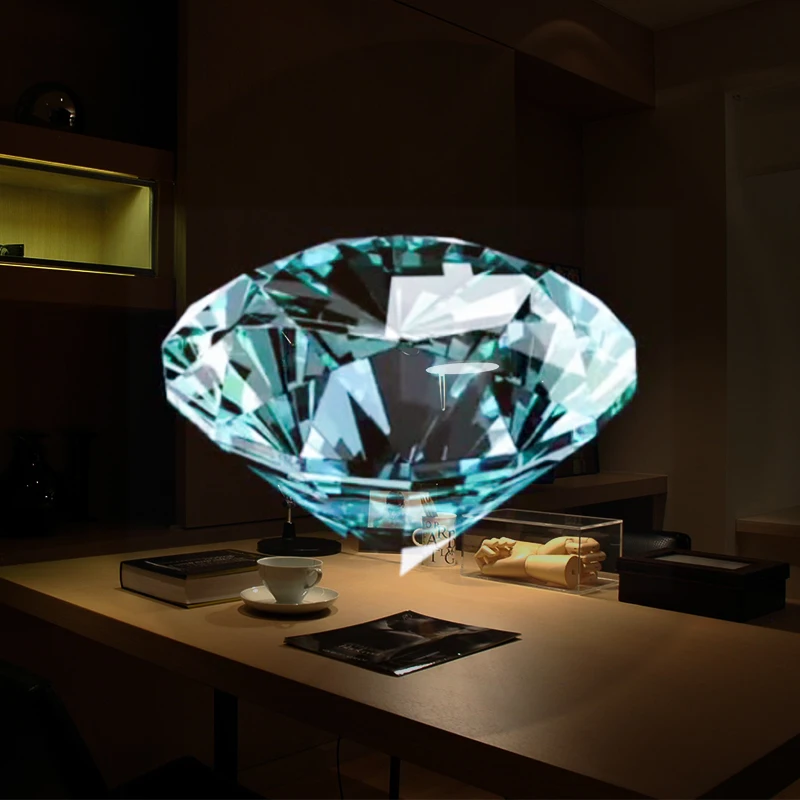 3D wifi голограмма проектор лампа вентилятор коммерческий дисплей рекламный логотип светильник ing 3D небрежный глаз светодиодный светильник вентилятор Поддержка пользовательского логотипа