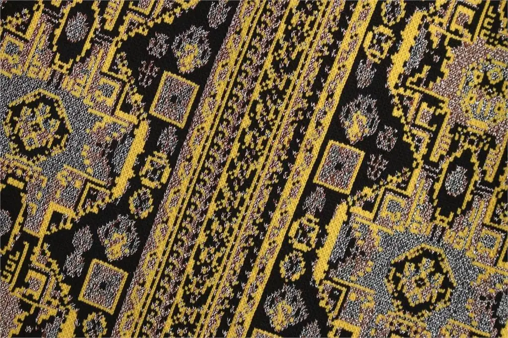 Женский Рождественский трикотаж платье с длинным рукавом желтое винтажное мини