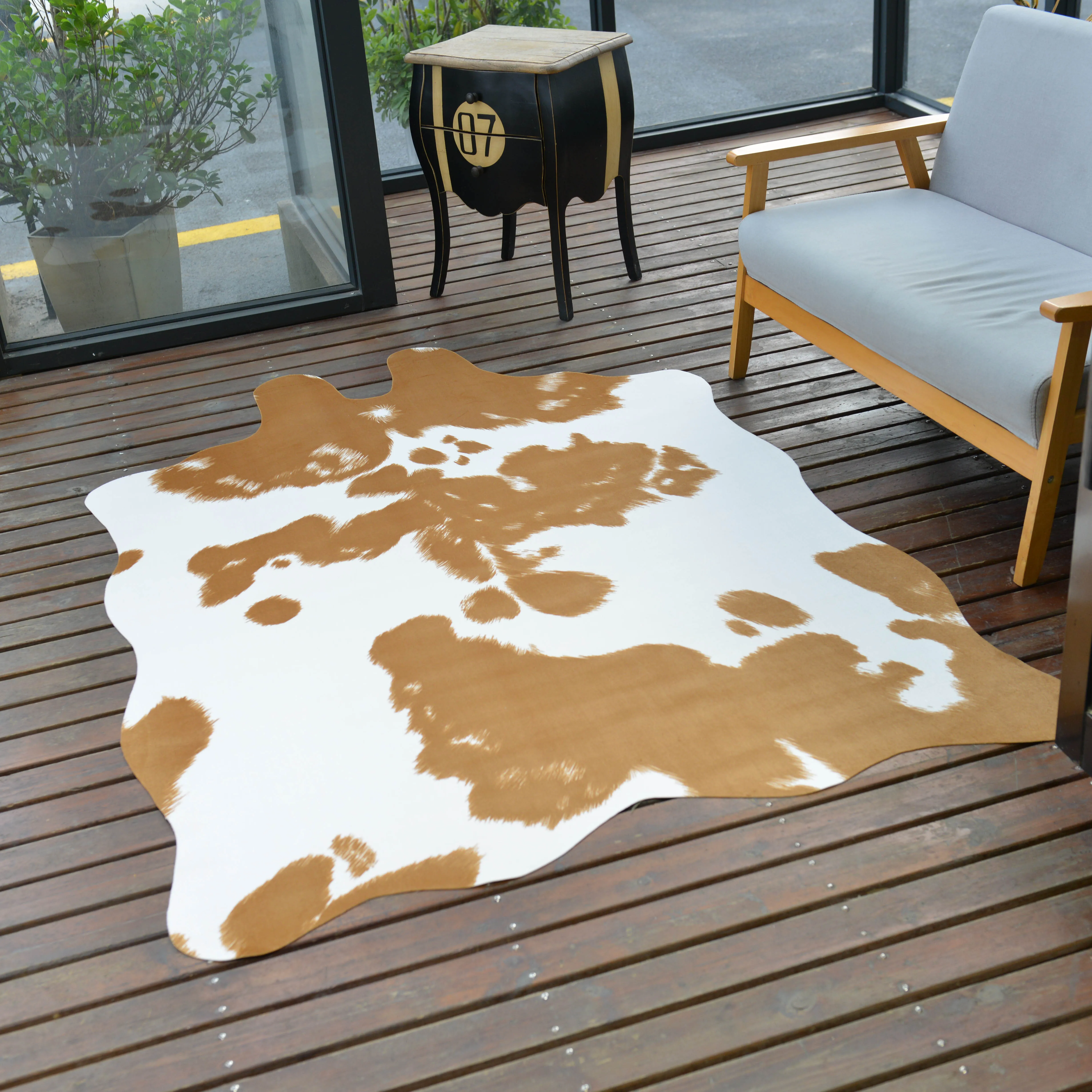 16 стилей коричневый ковер из коровы имитация кожи животных натуральная форма