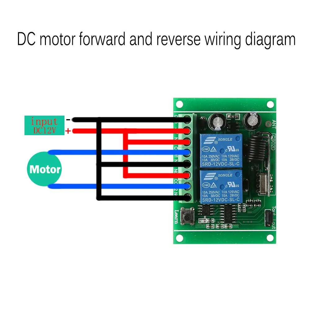 KTNNKG 433Mhz DC 12V Универсальный беспроводной пульт дистанционного управления