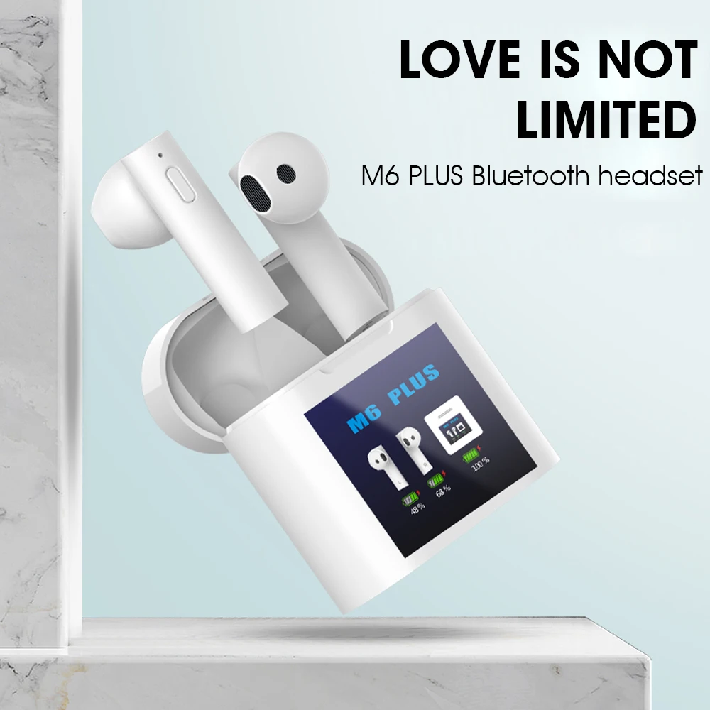 M6Plus TWS Bluetooth 5 0 наушники в режиме реального времени стерео беспроводные с