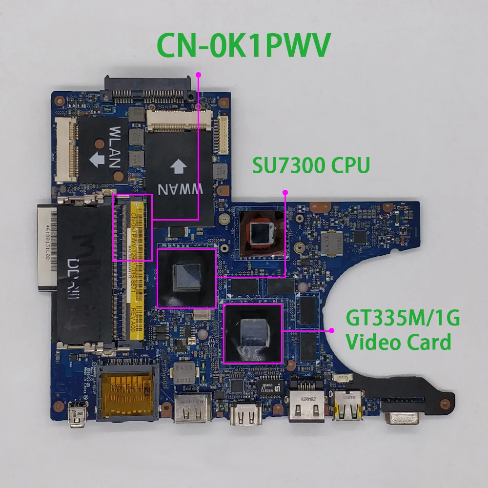 Для Dell Alienware M11X R1 K1PWV 0K1PWV CN LA 5811P SU7300 Материнская плата ноутбука