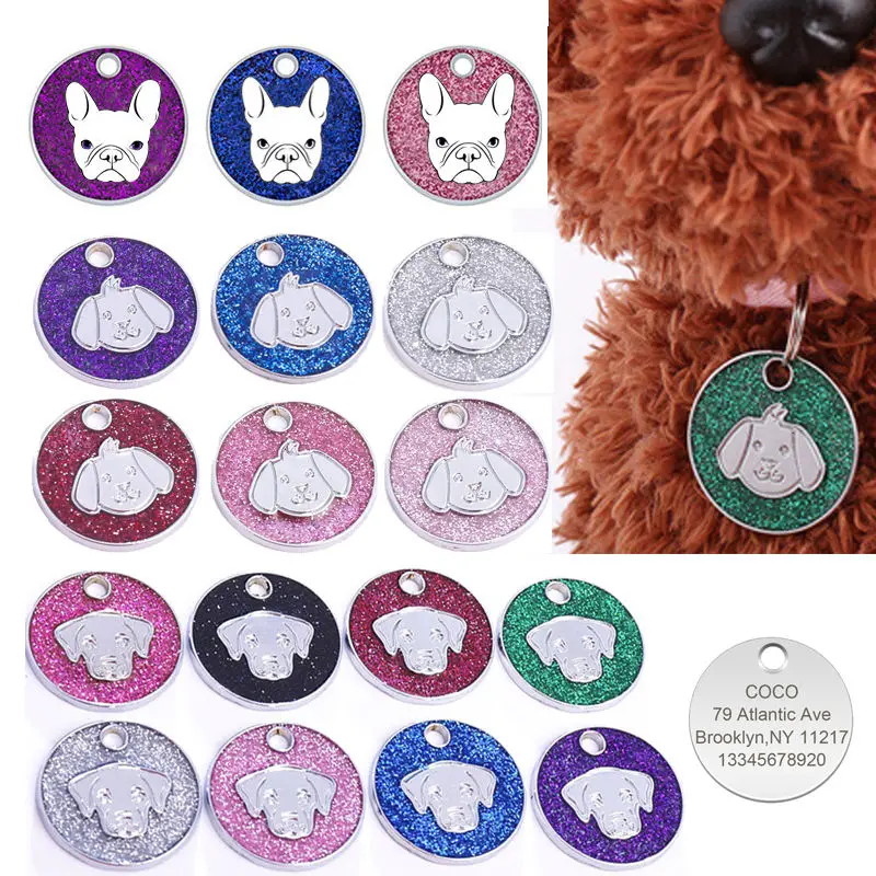 Бесплатная гравировка анти-потери бирка для собаки аксессуары ошейника Pitbull