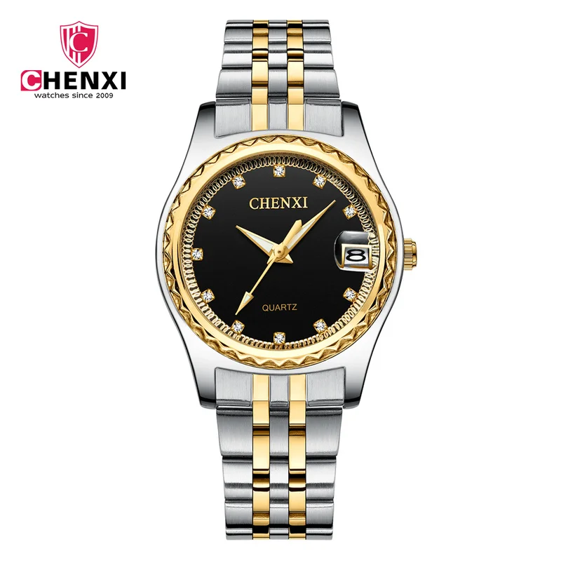 

CHENXI 2021 New Business Couple Watch Stainless Steel Strap Ladies Business Casual Luxury Trend All-match Quartz Watch WA169