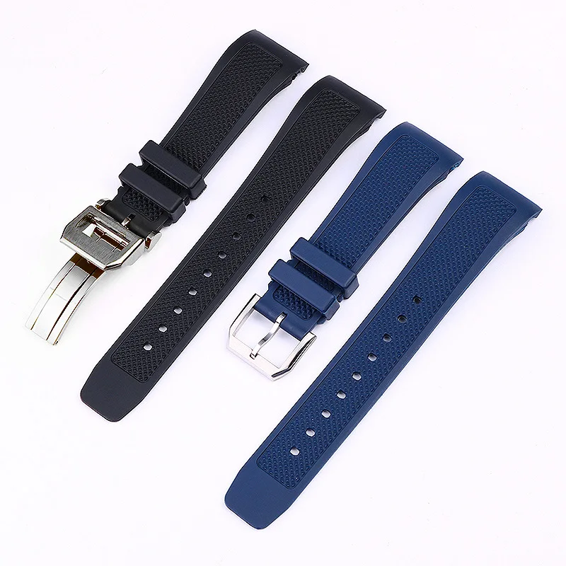 

Resin Rubber Watchband Substitutes For IWC IW390211 IW390209 Arc Interface Silicone Men's Watch Chain 22mm